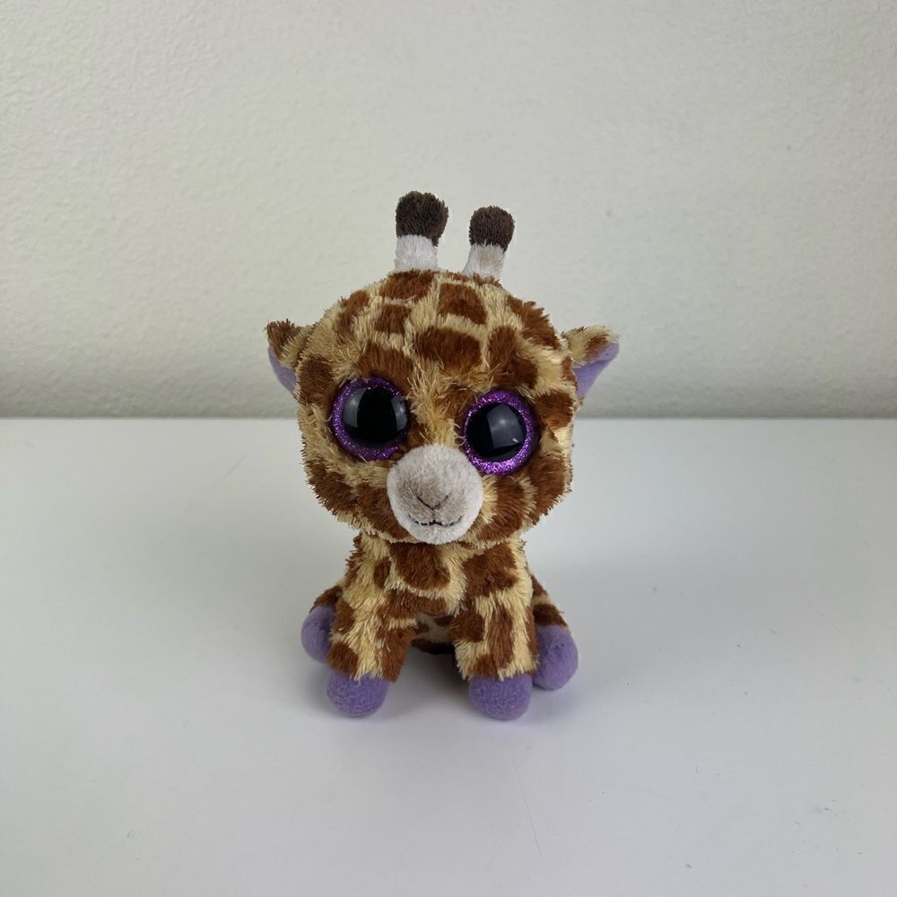 TY Beanie Boosโ- SAFARI the Giraffe (Solid Eye Color) (Regular Size - 6โinch)